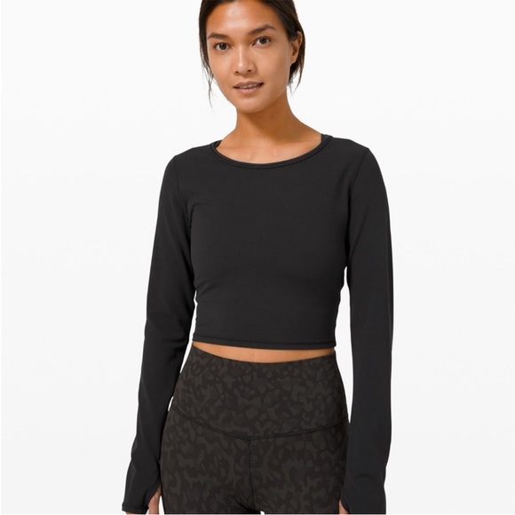 🍋 Lululemon Wonder Train Cropped Long Sleeve Shirt. 🍋 - Picture 1 of 7